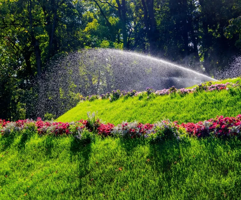 Riegos por aspersión, goteo y drenaje